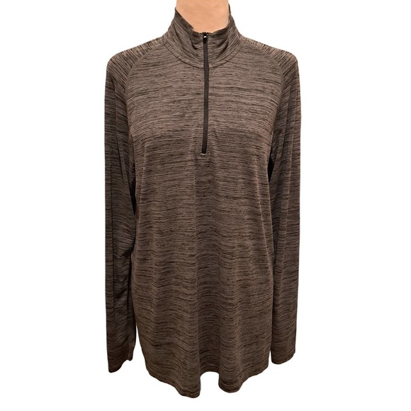 Zella Tops - Zella Black and Gray 1/4 Zip Up Activewear Top Size M